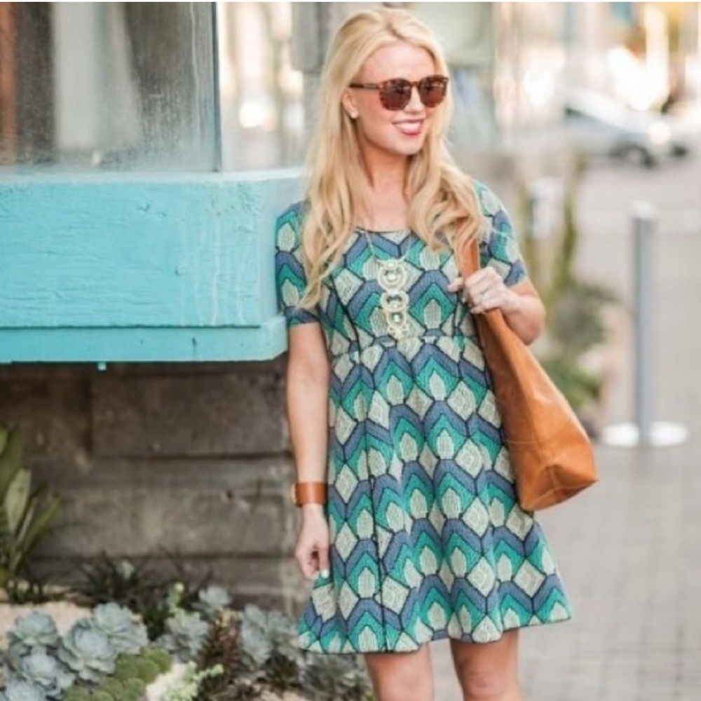 Anthropologie•HD In Paris•Hollyhock Mosaic Dress•Sz Small